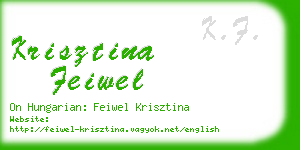 krisztina feiwel business card